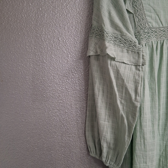 NWT Lumiere Mint Green Boho Oversized Romper - Picture 6 of 13
